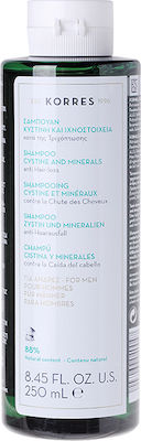 Korres Cystine & Minerals Σαμπουάν κατά της Τριχόπτωσης για Εύθραυστα Μαλλιά (2x250ml) 500ml