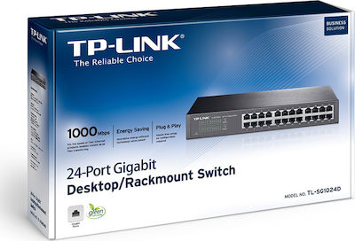 TP-LINK TL-SG1024D v6 Unmanaged L2 Switch με 24 Θύρες Gigabit (1Gbps) Ethernet