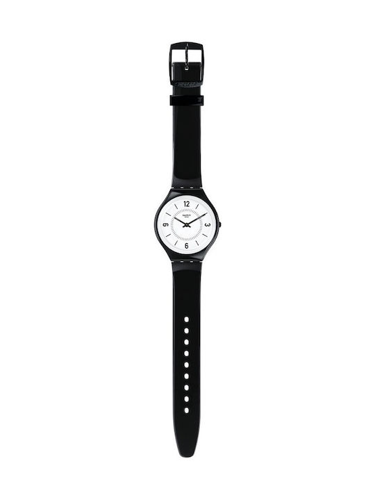 Swatch Skinsuit Watch with Black Rubber Strap