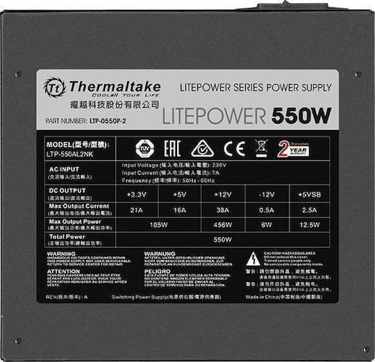 Thermaltake Litepower 550W Black Computer Power Supply Full Wired