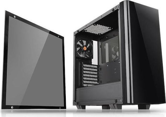 Thermaltake View 21 Tempered Glass Edition Gaming Midi Tower Κουτί Υπολογιστή με Πλαϊνό Παράθυρο Μαύρο