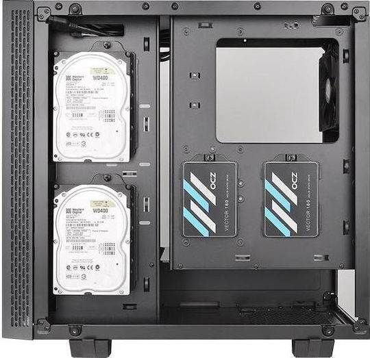 Thermaltake View 21 Tempered Glass Edition Gaming Midi Tower Κουτί Υπολογιστή με Πλαϊνό Παράθυρο Μαύρο