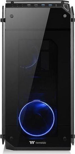 Thermaltake View 71 Tempered Glass Gaming Voller Turm Computergehäuse mit Seitenfenster Schwarz