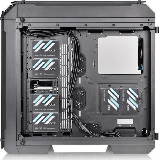 Thermaltake View 71 Tempered Glass Gaming Voller Turm Computergehäuse mit Seitenfenster Schwarz