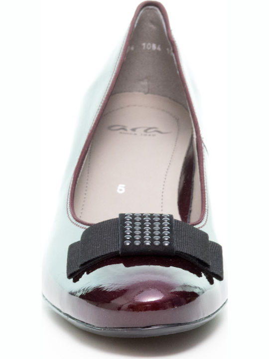 Pumps mit Chunky flachem Absatz Rot