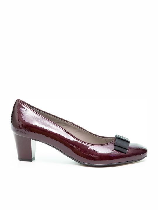 Pumps mit Chunky flachem Absatz Rot