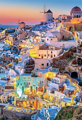 Santorini Lights Puzzle 2D 1000 Bucăți