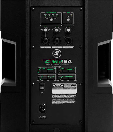 Mackie Thump 12A Set mit Aktiven Sprecher PA 1300W mit Woofer 12" 35.8x35.6x61.5cm.
