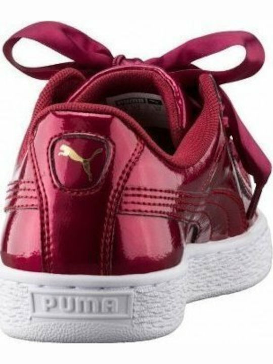 Puma Încălțăminte Sport pentru Copii talpa joasa G Basket Heart Glam JR Burgundy