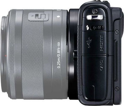 Canon Mirrorless Φωτογραφική Μηχανή EOS M100 Crop Frame Body Black