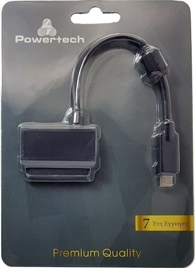 Powertech Converter Type-C to SATA / Micro USB Μαύρο PTH-020