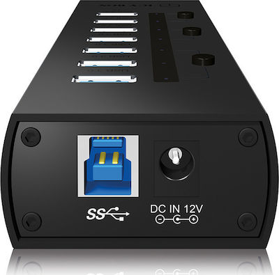 Icy Box Hub 7 Θυρών USB 3.0 με σύνδεση USB-A