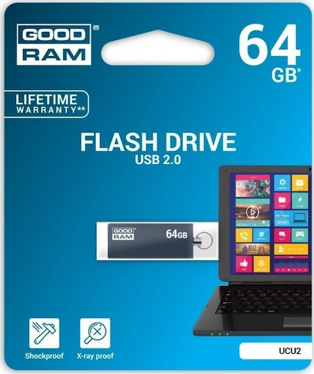 GoodRAM UCU2 64GB USB 2.0 Stick Μαύρο
