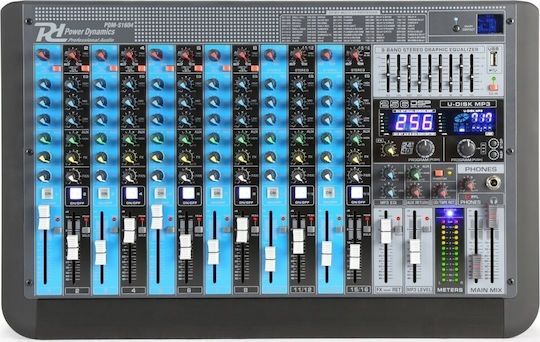 Power Dynamics PDM-S1604 172.626 Αναλογική Κονσόλα 16 Καναλιών με Phantom Power & 10 Εισόδους XLR & Bluetooth