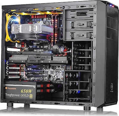 Thermaltake H25 Turnul Midi Cutie de calculator Negru