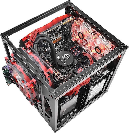 Thermaltake Core V1 Gaming Mini Tower Κουτί Υπολογιστή με Πλαϊνό Παράθυρο Μαύρο