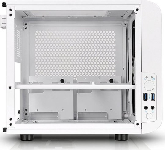 Thermaltake Core V1 Gaming Mini Tower Κουτί Υπολογιστή με Πλαϊνό Παράθυρο Snow Edition