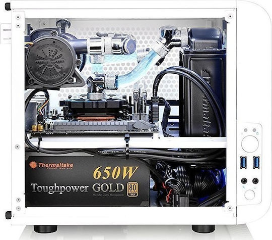 Thermaltake Core V1 Gaming Mini Tower Κουτί Υπολογιστή με Πλαϊνό Παράθυρο Snow Edition