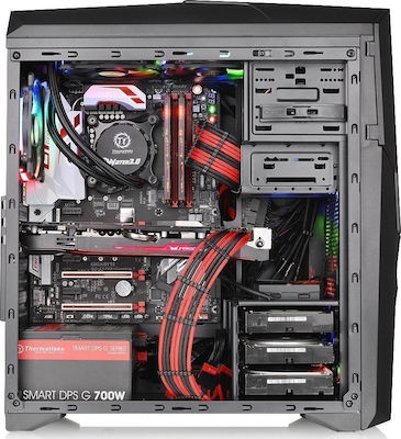Thermaltake Versa N25 Jocuri Turnul Midi Cutie de calculator cu fereastră laterală Negru