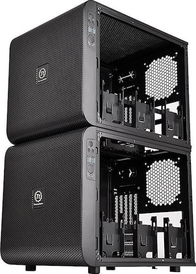 Thermaltake Core V21 Cube Κουτί Υπολογιστή με Πλαϊνό Παράθυρο Μαύρο