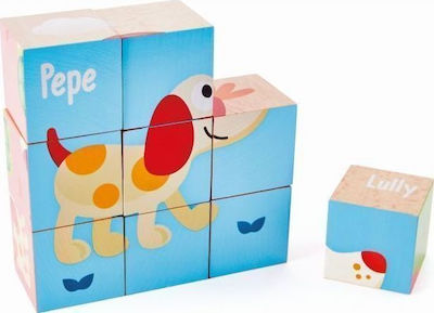 Wooden Kids Puzzle Pepe & Friends for 2++ Years 9pcs Hape