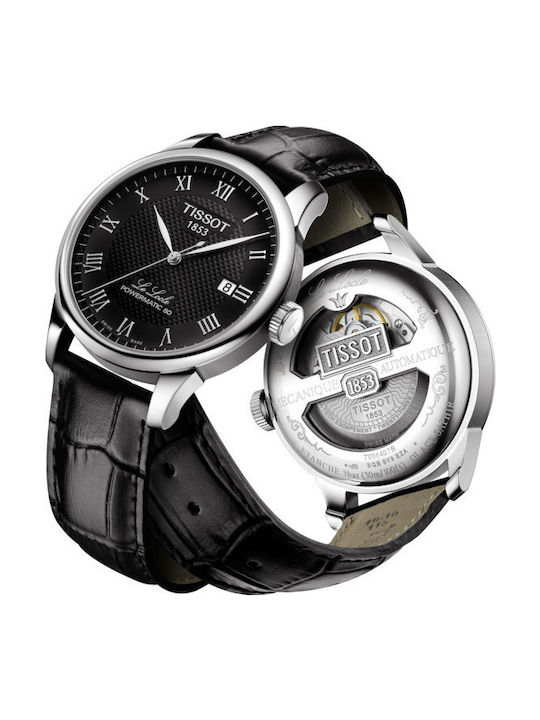 Tissot Le Locle Powermatic 80 Часовник Автоматичен с Кожена каишка