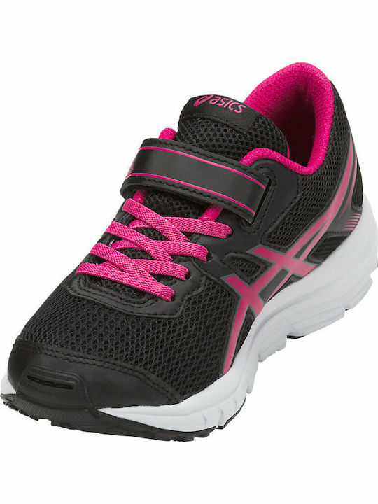 Gel-Zaraca 5 GS Kids Sports Shoes Running with Hoop & Loop Closure Black