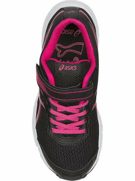 Gel-Zaraca 5 GS Kids Sports Shoes Running with Hoop & Loop Closure Black