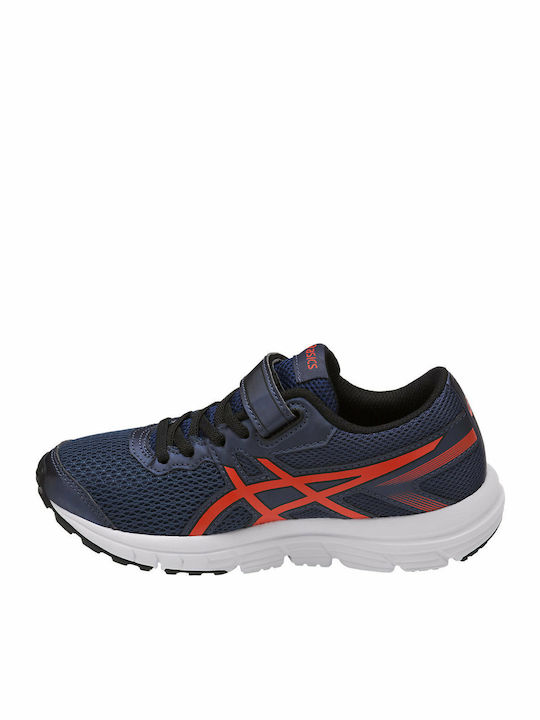 Gel-Zaraca 5 GS Kids Sports Shoes Running with Hoop & Loop Closure Navy Blue