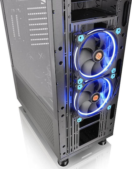 Thermaltake Core X71 Tempered Glass Edition Геймърско бюро Пълна кула Компютърна кутия със страничен прозорец Черен