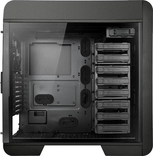 Thermaltake Core V71 Tempered Glass Edition Gaming Full Tower Κουτί Υπολογιστή με Πλαϊνό Παράθυρο και RGB Φωτισμό Μαύρο