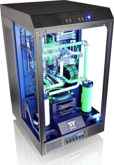 Thermaltake The Tower 900 Геймърско Пълна Кула Компютърна Кутия със Страничен Прозорец Черна