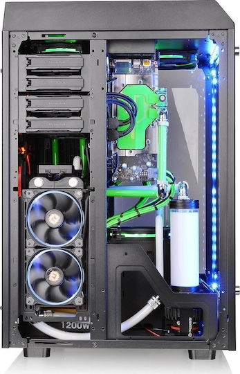 Thermaltake The Tower 900 Геймърско Пълна Кула Компютърна Кутия със Страничен Прозорец Черна