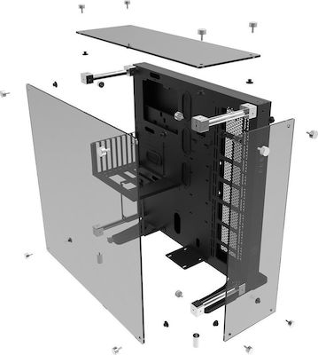 Thermaltake Core P5 Tempered Glass Edition Gaming Midi Tower Κουτί Υπολογιστή με Πλαϊνό Παράθυρο Μαύρο