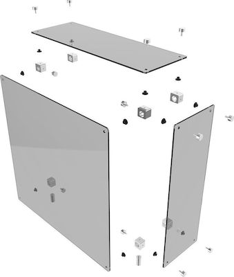 Thermaltake Core P5 Tempered Glass Edition Gaming Midi Tower Κουτί Υπολογιστή με Πλαϊνό Παράθυρο Μαύρο