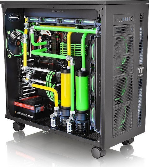 Thermaltake Core W100 Gaming Ultra Tower Κουτί Υπολογιστή με Πλαϊνό Παράθυρο Μαύρο
