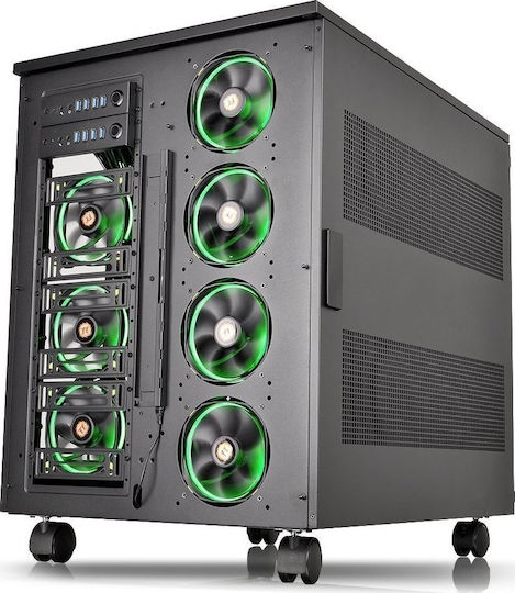 Thermaltake Core W200 Gaming Ultra-Turm Computergehäuse mit Seitenfenster Schwarz