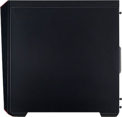CoolerMaster MasterBox Lite 5 Midi Tower Κουτί Υπολογιστή με Πλαϊνό Παράθυρο Μαύρο