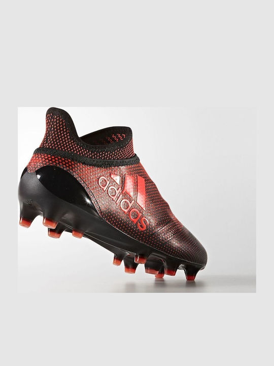 X 17+ Purespeed Firm FG Kinder Fußballschuhe und Stollenschuhe mit Tappen Schwarz