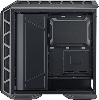 CoolerMaster MasterCase H500P Геймърско бюро Midi Tower Компютърна кутия със страничен прозорец и RGB осветление Черен