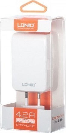 Ldnio Charger Without Cable with 4 USB-A Ports Whites (DL-AC62)