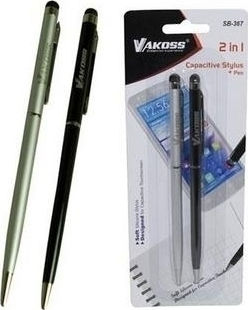 Vakoss 2 in 1 Touch Pen Touch Stylus in Black color 74089