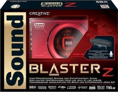 Creative Sound Blaster Z ​Εσωτερική PCI Express Κάρτα Ήχου 5.1 σε Κόκκινο χρώμα