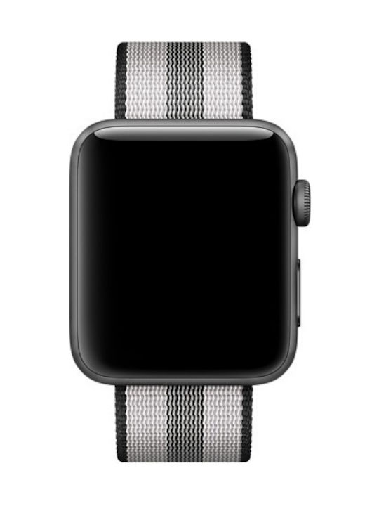 Apple 42mm Black Stripe Woven Nylon