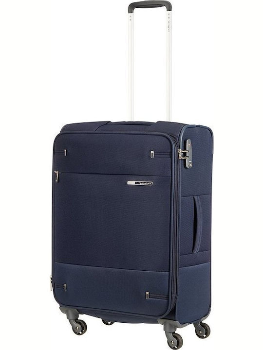 Samsonite Base Boost Spinner Mittlere Stoffkoffer Blau mit 4 Rädern Höhe 66cm