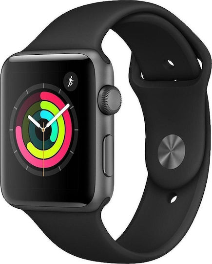 Apple Watch Series 3 Aluminium 42mm Waterproof with Heart Rate Monitor (Space Grey)