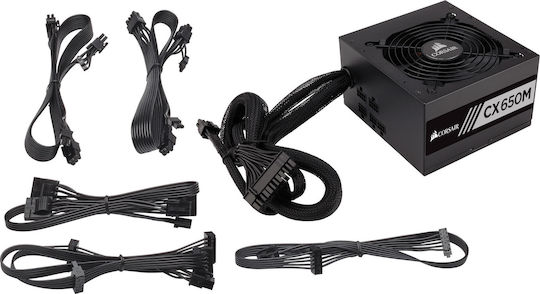 Corsair CX Series CX650M 650W Μαύρο Τροφοδοτικό Υπολογιστή Semi Modular 80 Plus Bronze