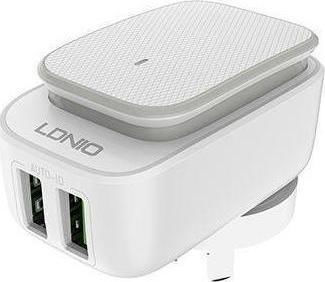 Ldnio Φορτιστής Χωρίς Καλώδιο με 2 Θύρες USB-A Λευκός (A2205)
