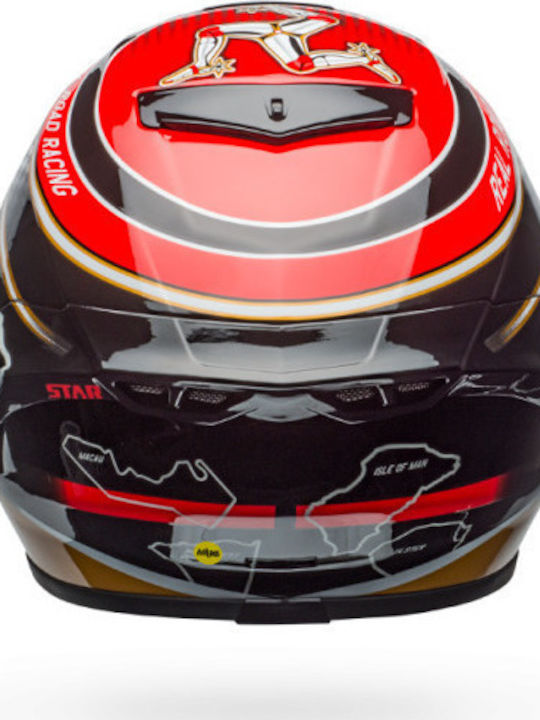 Bell Star MIPS Isle of Man 18 Gloss Black/Gold Motorradhelm Volles Gesicht DOT / ECE 22.05 1500gr