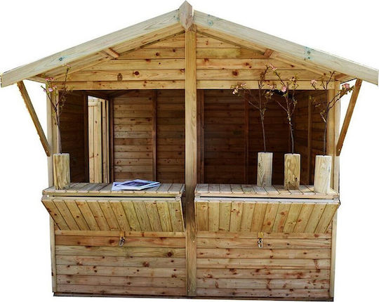 Дървен Градински Склад Kiosk Market Дължина 2.40xШирина 1.8xВисочина 2.3м
